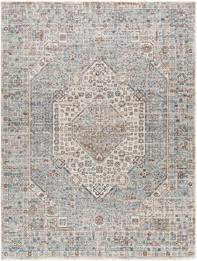 Kalei Beige & Blue Area Rug - Clearance - Ornate Home