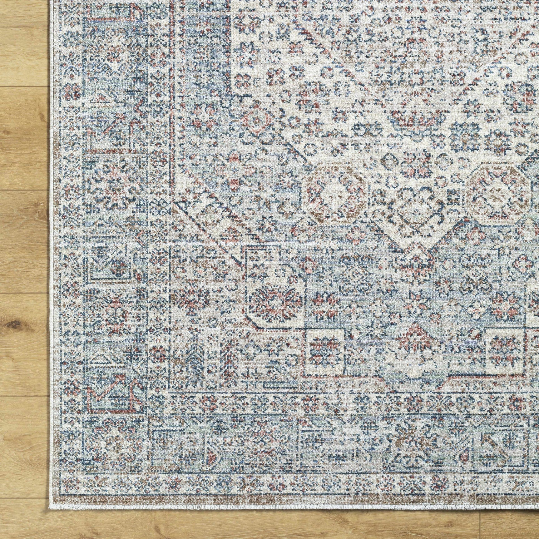 Kalei Beige & Blue Area Rug - Clearance - Ornate Home