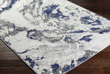 Kaleo Gray & Blue Marble Area Rug - Clearance - Ornate Home