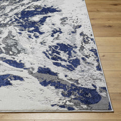 Kaleo Gray & Blue Marble Area Rug - Clearance - Ornate Home