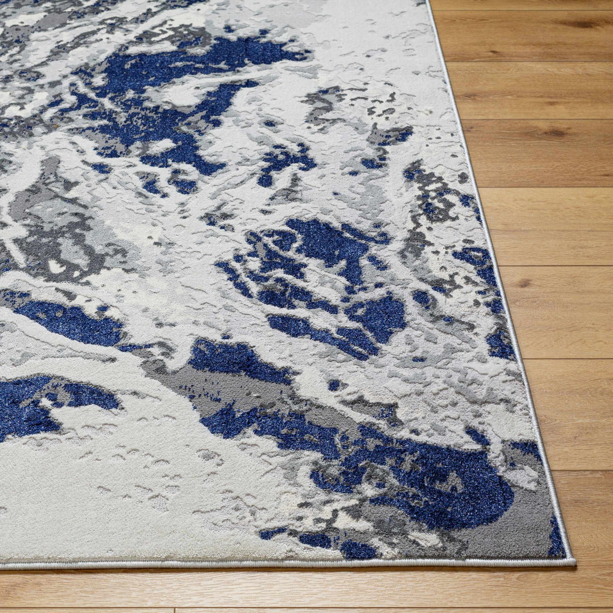 Kaleo Gray & Blue Marble Area Rug - Clearance - Ornate Home