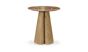 Kaleta Rosso Alicante Marble Side Table - Ornate Home