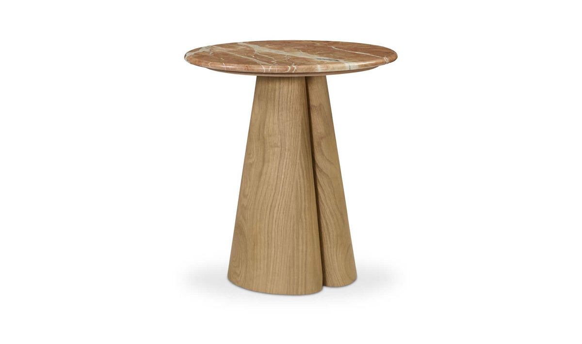 Kaleta Rosso Alicante Marble Side Table - Ornate Home