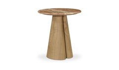 Kaleta Rosso Alicante Marble Side Table - Ornate Home