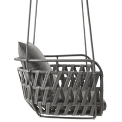 Kaliah Charcoal Outdoor Patio Aluminum Swing Chair - Ornate Home