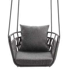 Kaliah Charcoal Outdoor Patio Aluminum Swing Chair - Ornate Home
