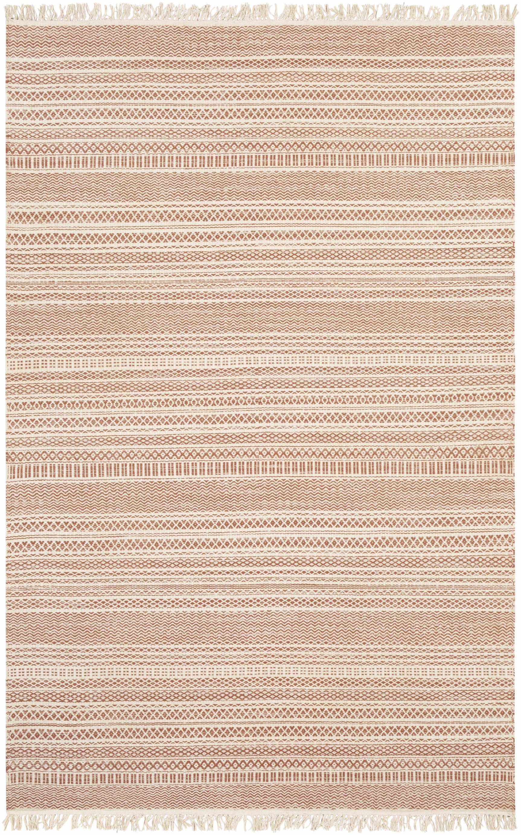Kalinga Red/Cream Flatweave Wool Rug - Clearance - Ornate Home