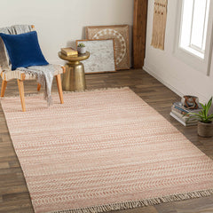 Kalinga Red/Cream Flatweave Wool Rug - Clearance - Ornate Home