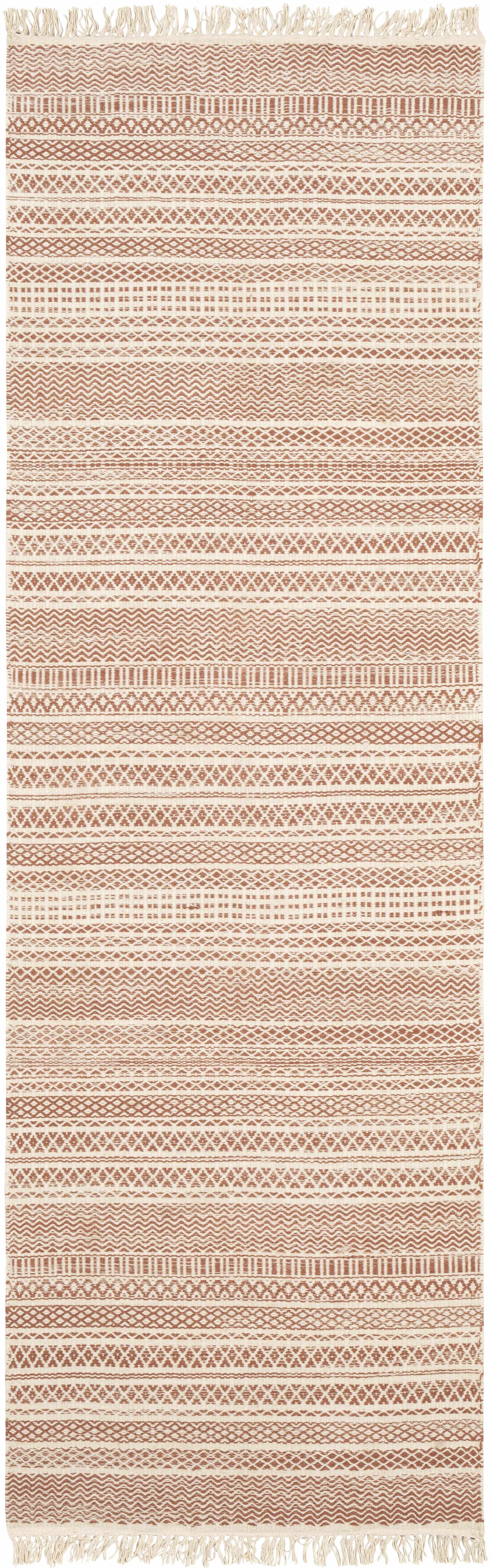 Kalinga Red/Cream Flatweave Wool Rug - Clearance - Ornate Home