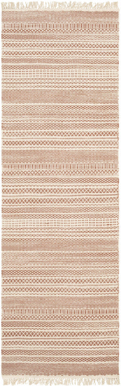 Kalinga Red/Cream Flatweave Wool Rug - Clearance - Ornate Home