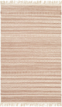 Kalinga Red/Cream Flatweave Wool Rug - Clearance - Ornate Home