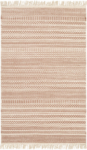 Kalinga Red/Cream Flatweave Wool Rug - Clearance - Ornate Home