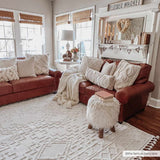 Kalkan High/Low Pile Rug with Tassels - Clearance - Ornate Home