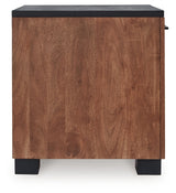 Kallari Warm Brown/Black Chair Side End Table (Online Special Price) - Ornate Home