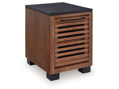 Kallari Warm Brown/Black Chair Side End Table - Ornate Home