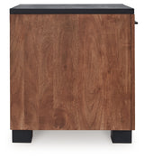 Kallari Warm Brown/Black Chair Side End Table - Ornate Home