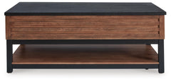 Kallari Warm Brown/Black Coffee Table and 2 End Tables - Ornate Home
