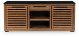 Kallari Warm Brown/Black Credenza - Ornate Home