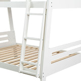 Kallen White Twin/Full Bunk Bed+Mattress - Ornate Home