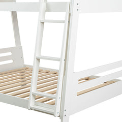 Kallen White Twin/Full Bunk Bed+Mattress - Ornate Home