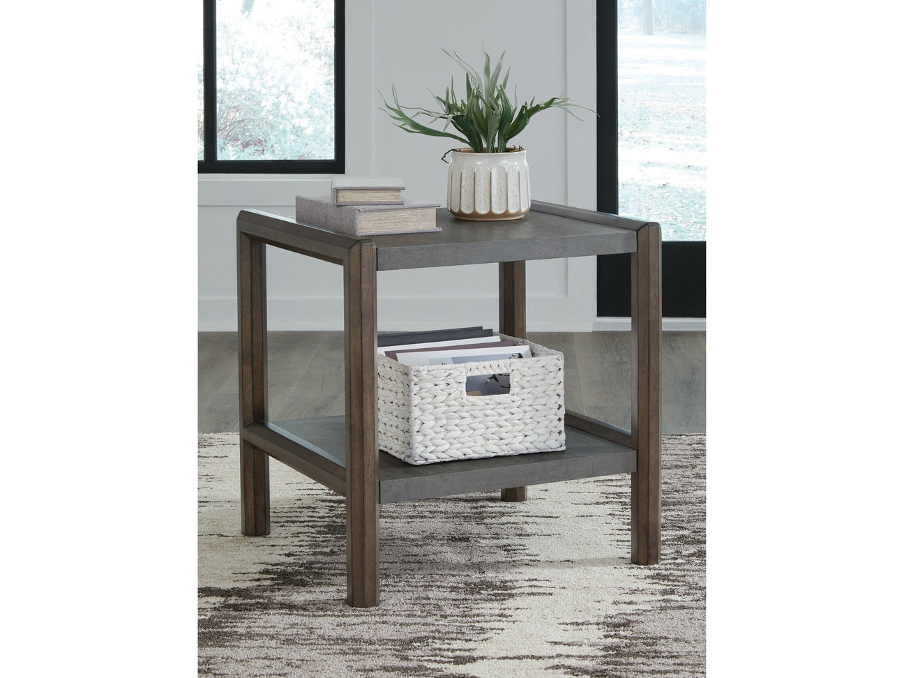 Kallenny Brown/Gray Rectangular End Table (Online Special Price) - Ornate Home