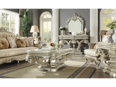 Kallista Silver 3pc Coffee Table Set  / HD-8088 - Ornate Home