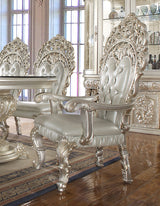 Kallista Silver 7pc Rectangular Dining Set  / HD-8088 - Ornate Home