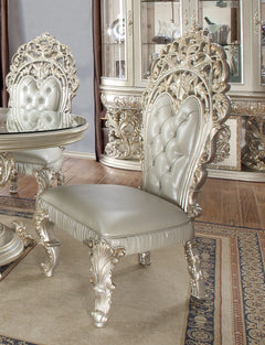 Kallista Silver 7pc Rectangular Dining Set  / HD-8088 - Ornate Home