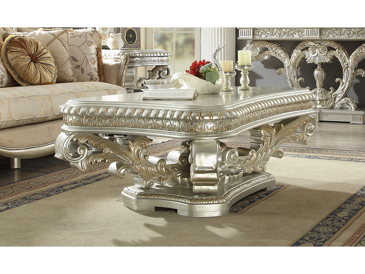Kallista Silver Coffee Table  / HD-8088 - Ornate Home