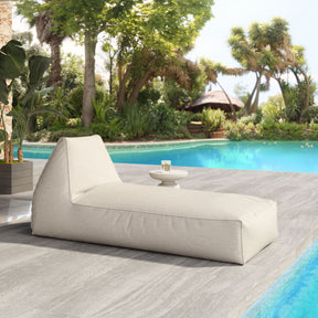 Kalm Beige Chaise Lounge - Ornate Home