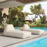 Kalm Beige Chaise Lounge - Ornate Home