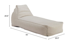 Kalm Beige Chaise Lounge - Ornate Home
