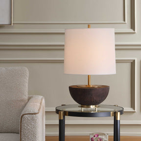 Kalo Brown Semi-Circular Table Lamp - Ornate Home
