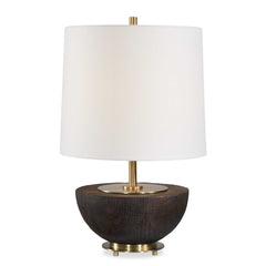 Kalo Brown Semi-Circular Table Lamp - Ornate Home