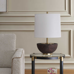 Kalo Brown Semi-Circular Table Lamp - Ornate Home