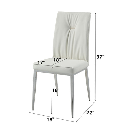 Kamaile White Side Chair (Set of 2) - Ornate Home