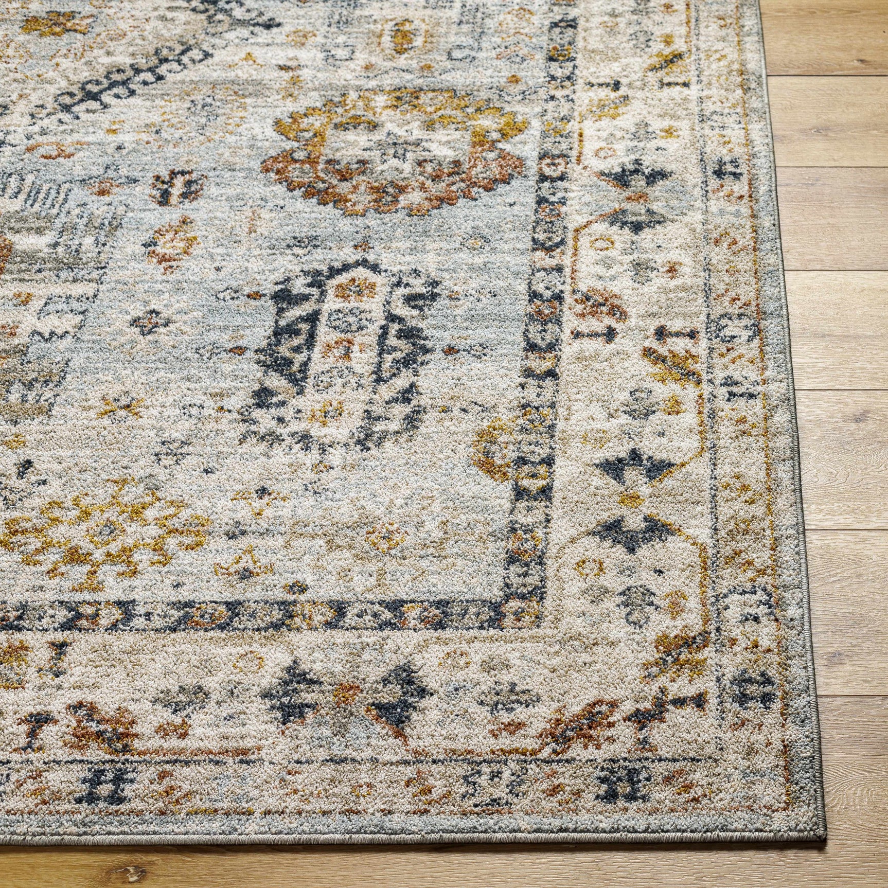 Kamau Cream & Blue Area Rug - Clearance - Ornate Home