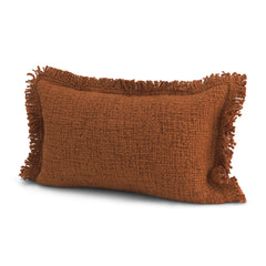 Kambal Copper Rust 13x21 Cotton Pillow Cover with Down Filler