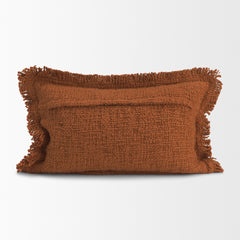 Kambal Copper Rust 13x21 Cotton Pillow Cover with Down Filler