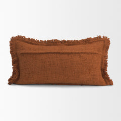 Kambal Copper Rust 14x26 Cotton Pillow Cover with Down Filler - Ornate Home