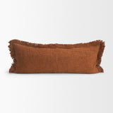 Kambal Copper Rust 14x36 Cotton Pillow Cover with Down Filler - Ornate Home