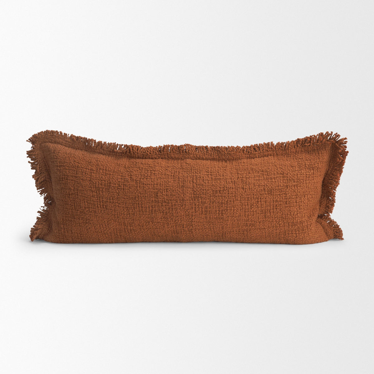 Kambal Copper Rust 14x36 Cotton Pillow Cover with Down Filler - Ornate Home