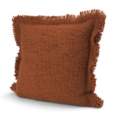 Kambal Copper Rust 20x20 Cotton Decorative Pillow Cover - Ornate Home