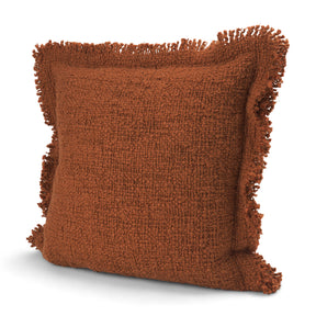 Kambal Copper Rust 20x20 Cotton Pillow Cover with Down Filler - Ornate Home