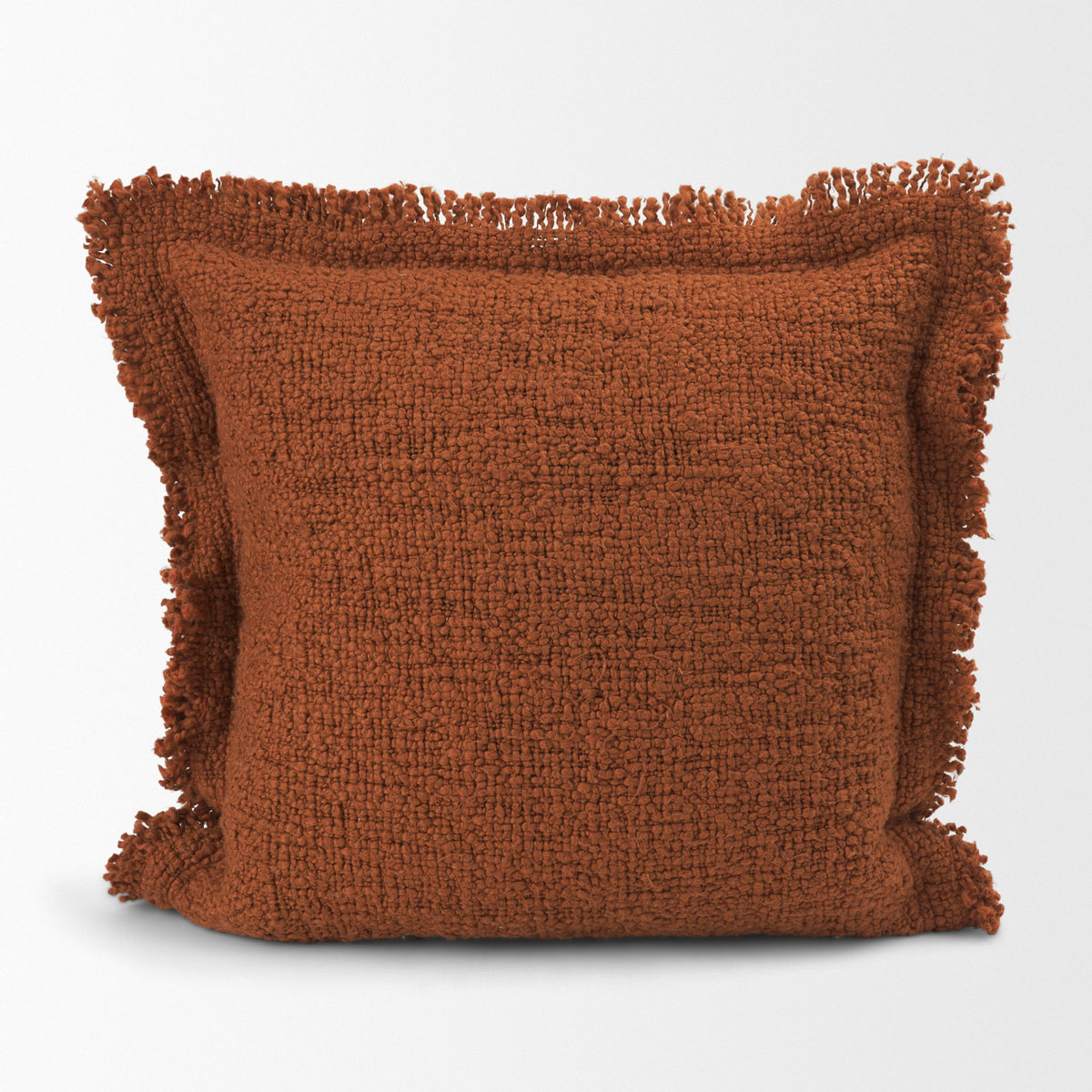 Kambal Copper Rust 20x20 Cotton Pillow Cover with Down Filler - Ornate Home