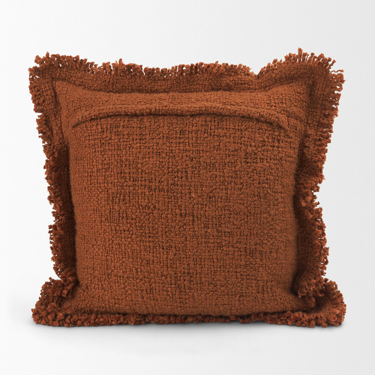 Kambal Copper Rust 20x20 Cotton Pillow Cover with Down Filler - Ornate Home