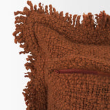 Kambal Copper Rust 20x20 Cotton Pillow Cover with Down Filler - Ornate Home