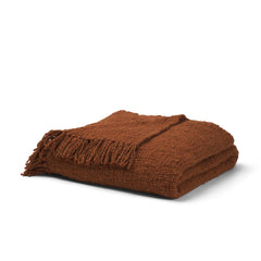 Kambal Copper Rust Woven Cotton Throw Blanket - Ornate Home