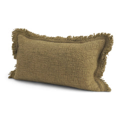 Kambal Dark Olive 14x26 Cotton Decorative Pillow Cover - Ornate Home