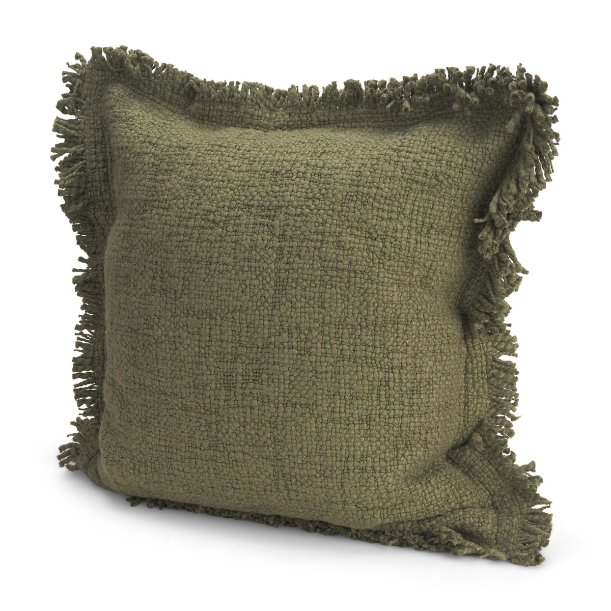 Kambal Evergreen 20x20 Cotton Pillow Cover with Down Filler - Ornate Home